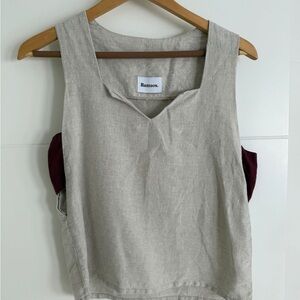 Beige Sleeveless Women's Top